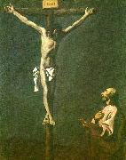 Francisco de Zurbaran st. lucas before christ crucified oil on canvas